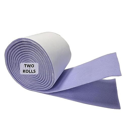 Jtnohx Filz Selbstklebend, Filzband Selbstklebend, 10cmx2.5m Filz für Stühle, 1.4 mm dick 2 Rollen Rückseite Kleber Filzgleiter für Box Liner Cup Mat Bilderrahmen Möbel(Mauve) von Jtnohx