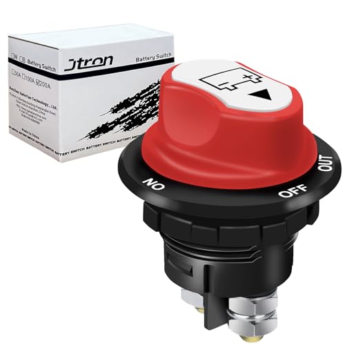 Jtron Battery Isolator Switch 32V DC 100A batterieschalter schlüssel boot auto 3 Positionen (100A) von Jtron