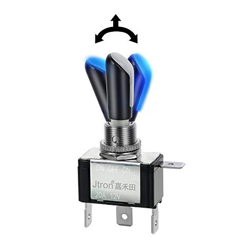 Jtron kippschalter 12v 20a, EIN-AUS-EIN 3 positionen Wippschalter BLAU geführt, 4P SPDT 4-polig Rocker Toggle kippschalter klein zum Auto KFZ LKW Boot Jtron kippschalter 12v 20a, EIN-AUS-EIN 3 positionen Wippschalter BLAU geführt, 4P SPDT 4-polig Rocker Toggle kippschalter klein zum Auto KFZ LKW Boot von Jtron