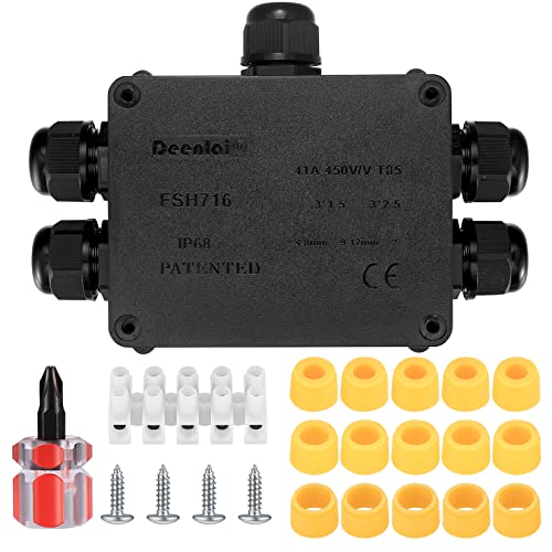 Abzweigdose IP68 Wasserdichte, Verteilerdose Kabelverbinder, Verbindungsdose Stromverteiler Außen Wasserdicht (5 Wege) von Jttxiu