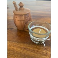 Reines Bienenwachs-Teelicht Im Weck-Glas Mit Messing-Biene Reines Bienenwachs-Teelicht Im Weck-Glas Mit Messing-Biene von JuLieBeeUG