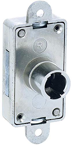 JuNie Möbel-Drehstangenschloss FURORE,8505 mit Rosette,D25 Metall,vernickelt von JuNie