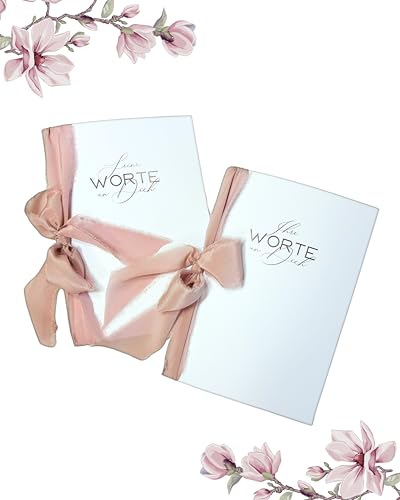 Eheversprechen, Ehegelübde Heft, Ihre Worte, Seine Worte, Hochzeit Zeremonie, Umschlag mit Silber-oder Goldprägung, Hochwertiges Papier (Ihre Worte an Dich/Seine Worte an Dich) (Silberprägung) von JuPaRo