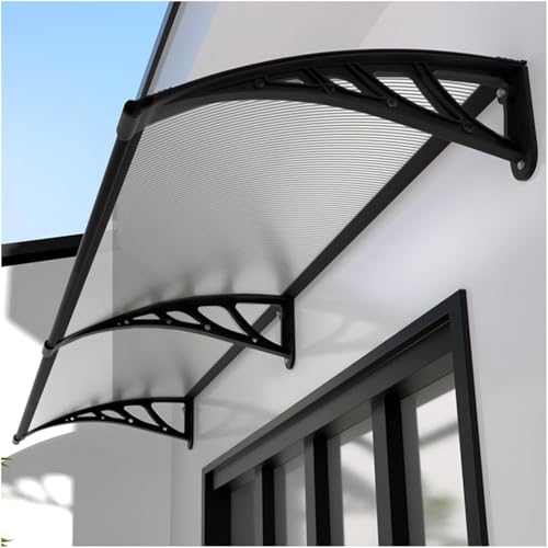 Canopy For Front Door,Arch Canopy,Window Awning,Sun Protection And Rain Cover,Überdachung Terrasse,Schutzdach,Balkonüberdachung Wetterfest,Polycarbonate Material,Outdoor-Schutzdach A,60×260cm von JuanNest