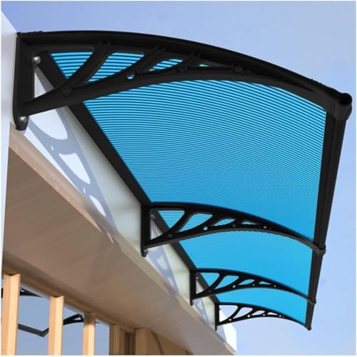 Canopy For Front Door,Arch Canopy,Window Awning,Sun Protection And Rain Cover,Überdachung Terrasse,Schutzdach,Balkonüberdachung Wetterfest,Polycarbonate Material,Outdoor-Schutzdach C,60×300cm von JuanNest