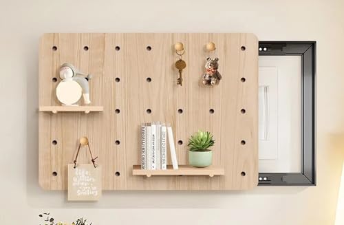 JuanNest Dekorative Sicherungskasten-Abdeckung, Innen-Elektro-Panel-Kunst Für Zuhause, Schrankdekoration Für Stromzähler Und Sicherungskastenk Mit Haken Und Stauraumteilern Wohnzimmer F,50×40cm von JuanNest