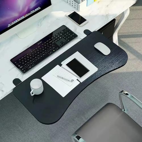 JuanNest Faltbare Tischverlängerung Tastaturablage,Ergonomische Computer-Schreibtisch-Verlängerungsplatte, Schreibtischverlängerungen, Klemmdesign, Geeignet Zur Handgelenkunterstützung,Büro C,68×24cm von JuanNest