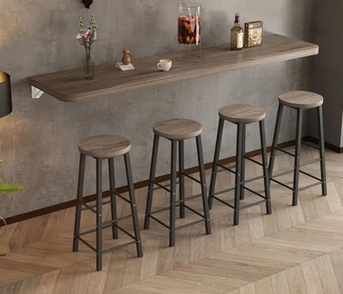JuanNest Holz Wandtisch Klappbar, Klapptisch Platzsparend Zur Wandmontage, Küchentisch Esstisch Bistrotisch Buffettisch Hängetisch Computertisch Schwebend Schwimmend, D,90×40CM von JuanNest
