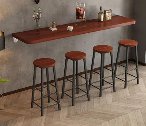 JuanNest Holz Wandtisch Klappbar, Klapptisch Platzsparend Zur Wandmontage, Küchentisch Esstisch Bistrotisch Buffettisch Hängetisch Computertisch Schwebend Schwimmend, E,90×40CM von JuanNest