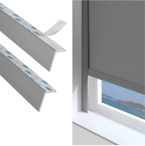 JuanNest L-Förmige PVC Lichtblockierstreifen Für Fensterrahmen, Selbstklebende Verdunkelungsschienen/Lichtspaltblocker Für Büros, Schlafzimmer,Verdunkelung Im, Bad Und Wohnzimmer A-2pcs,60in/152.4cm von JuanNest