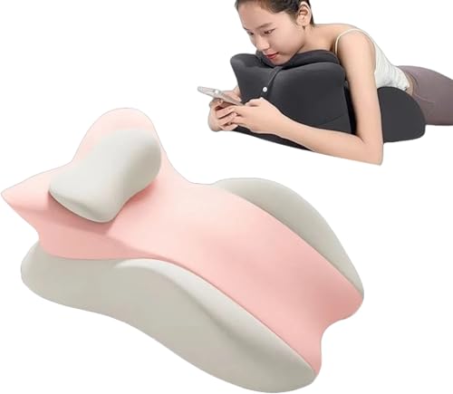 JuanNest Lesekissen Für Bett,Reflux Kissen Bauchlage-Kissen, Weich Keilkissen Mit Stützfunktion Mit Waschbarem Bezug/Nackenstütze, Leicht Gebogenes Design Ergonomisches Keilkissen Fürs Sofa F von JuanNest