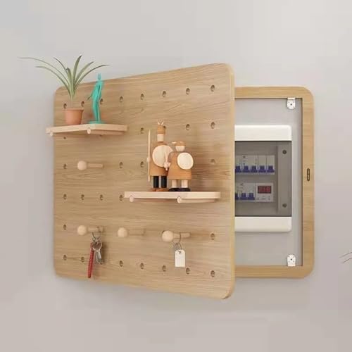 JuanNest Sicherungskasten Abdeckung Schrank Multifunktionaler Dekorativer Stromkastendeckel Holzregal for Verstecken Heimdekoration, Stromzähler Box Moderne Flip-Cover, A,35×25cm von JuanNest