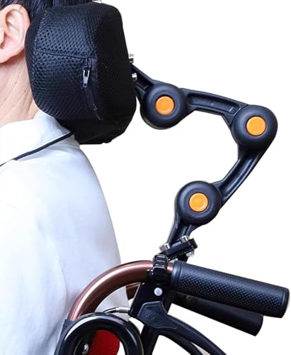 Rollstuhl Kopfstütze, Ergonomische Kopfstütze Für Rollstühle, Verstellbare Nackenstütze Mit Memory Schaum, Universal Für Elektro-/Manuelle Rollstühle, Halskrause Für Rollstuhlfahrer, Senioren von JuanNest