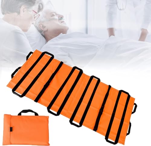 Transfer-Pflegegurt Für Patienten,Tragetuch Rettungstuch,Transferhilfe Rollstuhl,Verdickte Leinwand Umbettungstuch Bergetuch Mit Handtasche,Gleittuch Für Bettlägerige,Tragkraft 100Kg 70×180cm von JuanNest