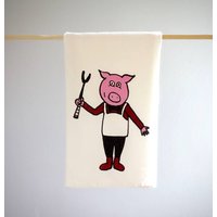 North Carolina Bbq Geschirrtuch. Nc Schwein Illustration. Küchenutensilien Teller Und Barware. Perfekte Housewarminggeschenk Für Ihre Local von Juanitas
