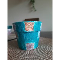 Blumentopf Turquoise Azulejos von JuanitasPrettyThings