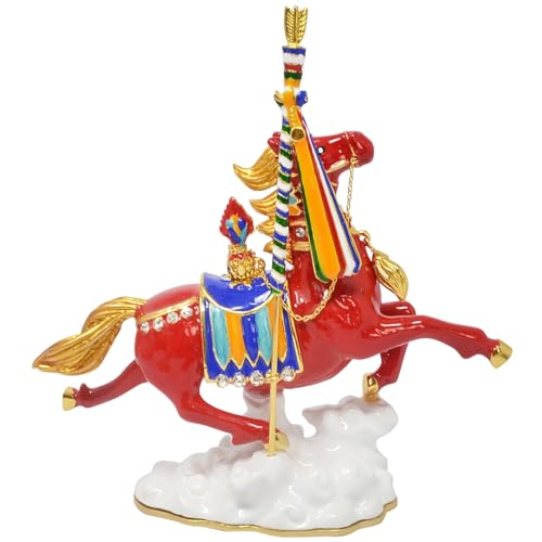 2024 Feng Shui Chinese Red Periode 9 Windhorse Statue Alloy Home Decor Harmony & Balance Peace w5470 von Juanxian