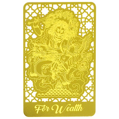 Reichtum Talisman Gold Karte China Feng Shui Kunst Gold Karte Reichtum Glück Wohlstand Gold Karte Neujahr Party Geschenk (Gold) von Juanxian