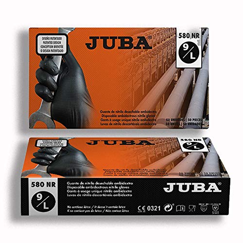 Juba Nitril Handschuh gripazz beidhändig schwarz Größe L von Juba