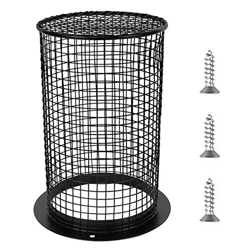 Jubaopen 1 Stück Reptilien Wärmelampe Schutzkorb Lampenschutzkorb Lampenschutzgitter Schutzkorb Reptile Heater Mesh Cover für Terrarien-Lampen Reptilien Tiere Schwarz mit Schrauben(11.5 * 15 * 9.5cm) von Jubaopen
