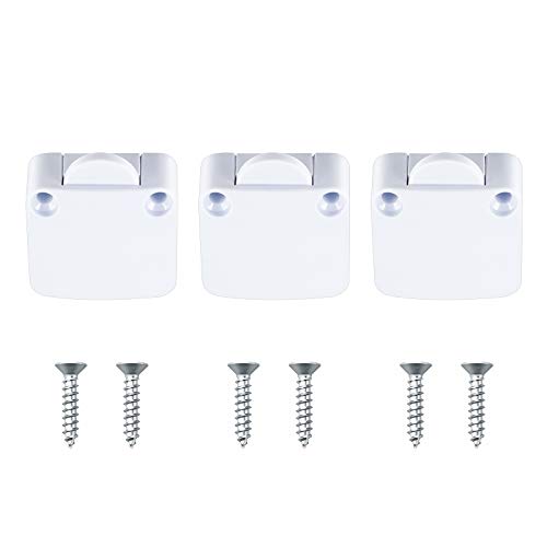 Jubaopen 3 Stück Türkontaktschalter 12V-250V 2A Weiß Kontaktschalter Truhenschalter Schnappschalter Wasserdicht Ein/Aus Schrankschalter für Möbeltür Möbelschalter Barschalter LED (3.9 * 3.4 * 1.5cm) von Jubaopen