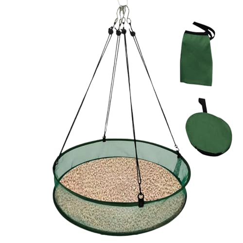 Bird Seeding Catcher, Feeder Falling Tray, Outdoor Hoop Holder, Space-Saving Sturdy Frame, Easy-Clean Mesh Base, Perfect for Balcony Feeding and Patio Bird Watching von Jubepk