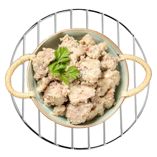 Jubepk Backpfanne Rack - Runde Edelstahl -Drahtgitter zum Kochen und Abkühlen, robust Dampfschalen von Jubepk