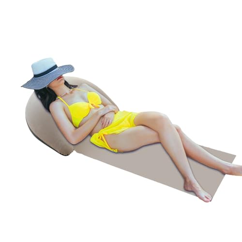 Jubepk Beachmatte - Outdoor Strandmatte Mit Aufblasbarem Kopfkissen,Faltbare Unterlage, Liege Für Erwachsene, Jugendliche & Familie von Jubepk