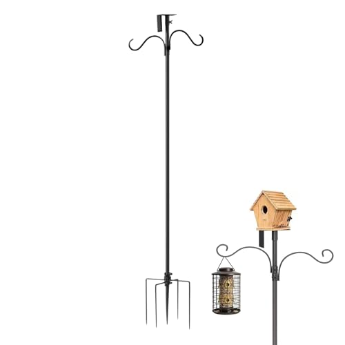 Jubepk Bird Feeder Pole - Hochleistungsmontage Post Bird House Kit für Hinterhof, robuste Gartenstangen im Freien mit einfacher Installation, Vogelbeobachter Vogelhaushalterung für Rasen, Garten, Terr Jubepk Bird Feeder Pole - Hochleistungsmontage Post Bird House Kit für Hinterhof, robuste Gartenstangen im Freien mit einfacher Installation, Vogelbeobachter Vogelhaushalterung für Rasen, Garten, Terr von Jubepk