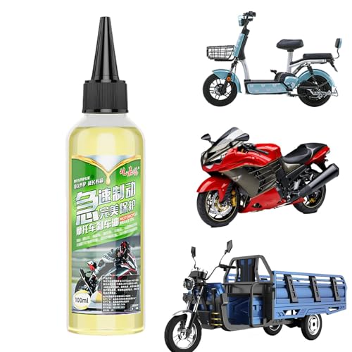 Jubepk Dot 4 Bremsflüssigkeit Motorrad,Dot 4 Bremsflüssigkeit, Mineralöl 100 ml Fahrrad-Bremsflüssigkeit - Dirt Bikes Bremsflüssigkeit, Motorradbremsöl für hohe Temperaturen, starke Kälte, von Jubepk