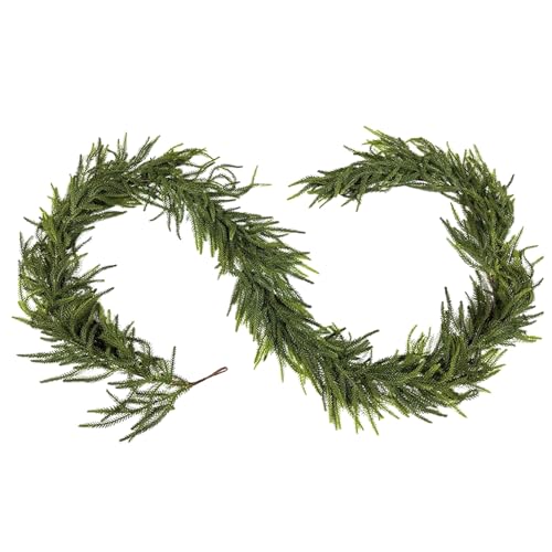 Jubepk Girlande Realistisch Real Touch - Künstliche Pinien Zypressen Ranken,Dekorative Kamin Girlande Für Treppen Landhaus Party Zuhause Weihnachtsdekoration von Jubepk