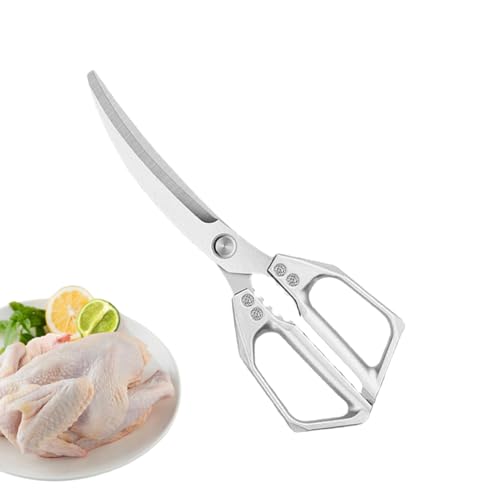 Jubepk Küchenschere Für Lebensmittel - Edelstahl Meeresfrüchte Schere,Küchenzange Robust Für Huhn Schneiden Krabben Truthahn Zubereitung von Jubepk