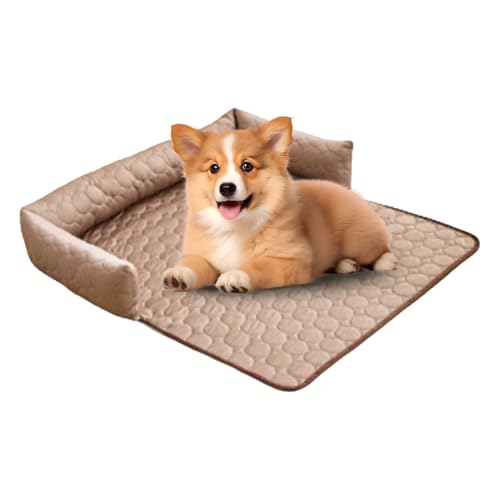 Jubepk Kühlmatte, atmungsaktive -Couch-Abdeckung, bequeme Kissendecke, rutschfestes Kühlkissen, weicher Sommerschlaf für Innen, Auto, Käfig, Höhle, Sofa, Boden, Kätzchen, Welpen, Katze von Jubepk