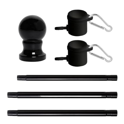Jubepk LKW -Flaggenmast - Mount Multi Purpose Edelstahlflaggen Polen für Außenhause, Fahrzeug mit einfacher Installation Funktion, Fahnenmast -Rings -Kit für Schulen, Heimgebrauch 47,24 Zoll von Jubepk