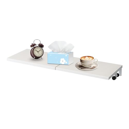 Jubepk Nachttisch Bett Laptop Tisch Teleskop, Klemmbefestigung Side Tray Aus Kohlenstoffstahl, 15kg Tragkraft Organizer Für Studentenwohnheim Schule Wohnung von Jubepk