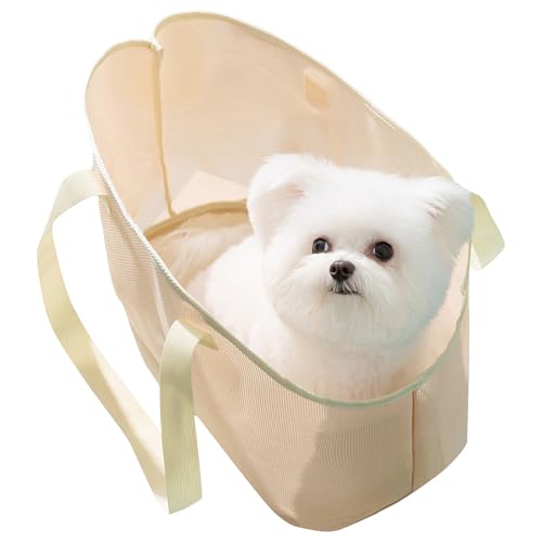 Jubepk Pet Shoulder Carrying Bag, Portable Chest Carrier, Lightweight Breathable Mesh Backpack, Anti Escape Small Animal Sling for Kitten, Puppy, Bunny, 12.99x9.06x7.09 Inches von Jubepk