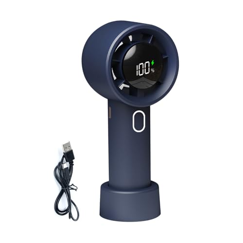 Jubepk Small Handheld Fan, Portable Cooling Device, Digital Display with 100 Adjustable Speeds, Rechargeable, Compact Quiet Design, Ideal for Home, Camping, Travels, Purplish Blue/White Jubepk Small Handheld Fan, Portable Cooling Device, Digital Display with 100 Adjustable Speeds, Rechargeable, Compact Quiet Design, Ideal for Home, Camping, Travels, Purplish Blue/White von Jubepk