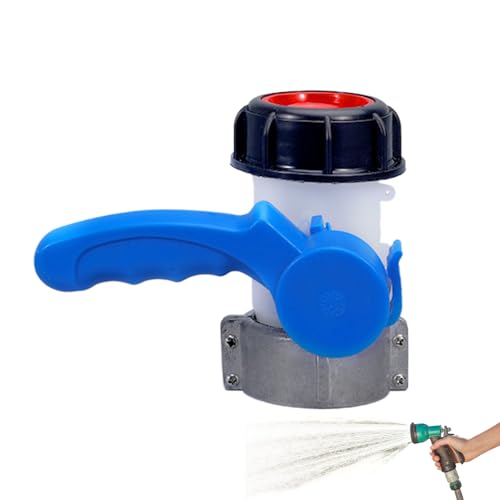Jubepk Tote Valve, Threaded Connector, Heavy Duty Tank Adapter, Leak Proof Replacement Fitting, Liquid Control for Home, Garage, Gardens, Industrial, Factory, Workshop, 5.16x2.44 Inches Jubepk Tote Valve, Threaded Connector, Heavy Duty Tank Adapter, Leak Proof Replacement Fitting, Liquid Control for Home, Garage, Gardens, Industrial, Factory, Workshop, 5.16x2.44 Inches von Jubepk