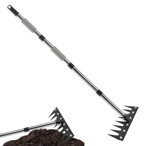Jubepk Unkrautstecher Mit Langem , Robuster Eisen Unkrautrechen mit langem , Teleskop Lange Ergonomic Unkrautzieher Zum Boden Lockern Gartenbeet Rasen Reinigen Jubepk Unkrautstecher Mit Langem , Robuster Eisen Unkrautrechen mit langem , Teleskop Lange Ergonomic Unkrautzieher Zum Boden Lockern Gartenbeet Rasen Reinigen von Jubepk