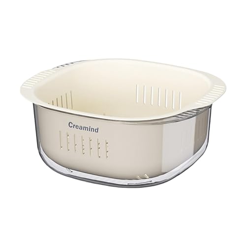 Sieb- und Schüsselset | Gemüsesiebkorb | Küchen-Lebensmittelsiebschüssel | Verdickter Lebensmittelsiebkorb mit verdickter Beckenwand für Salat, Beeren, Gemüse, Nudeln, Nudeln von Jubepk