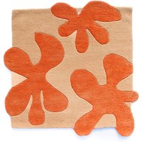 Blossom Square Hand Getuftet Teppich Von Jubi, Abstrakter Blumen Wollbereich Oder Akzentteppich von JubiRugsAndDecor