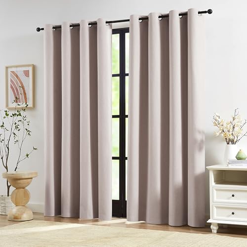 Jubilantex Verdunkelungsvorhänge aus Leinen, 228 cm lang, für Schlafzimmer, Wohnzimmer, wärmeisoliert, strukturiert, geräuschreduzierend, Verdunkelungsvorhänge, 132,1 cm breit Jubilantex Verdunkelungsvorhänge aus Leinen, 228 cm lang, für Schlafzimmer, Wohnzimmer, wärmeisoliert, strukturiert, geräuschreduzierend, Verdunkelungsvorhänge, 132,1 cm breit von Jubilantex