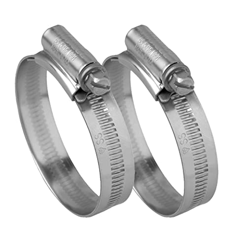Jubilee® 2er Set Schlauchschellen mit Schneckenantrieb Alles in Edelstahl, 90-120mm von Best Price Square