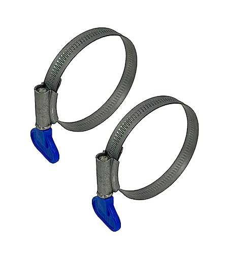 Jubilee zinkbeschichtete Schlauchschellen-Clips mit Flügelgriff, 2 Stück, 50-70mm von Best Price Square