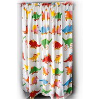 Dinosaurier Vorhänge - Vintage Grundfarbe Auf Fahrrad, Roller Unterwegs Rot Gelb Blau Grün Rosa Kinderzimmer von JubileeStreet