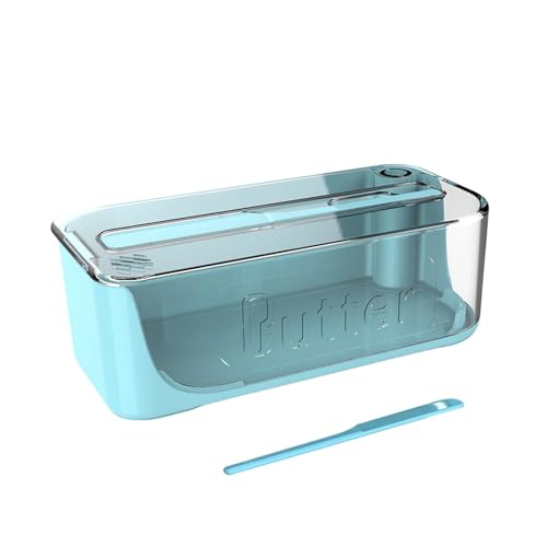 Butter-Servierteller – Butterbehälter, robuster Behälter, sicherer Butterhalter | Butteraufbewahrung mit transparentem Deckel, kompaktes Buttergeschirr zum Kochen von Jubilofex