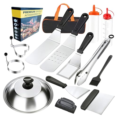 Jubilofex Grill-Set,Tragbares Grillzubehör Set Mit Aufbewahrungstasche | 14-teiliges Tragbares Grillset Für Camping Gartenparty Fleisch Gemüsespieße Mit Langlebiger Konstruktion von Jubilofex