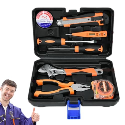 Jubilofex Hardware-Werkzeug-Set, Werkzeug-Set für Zuhause – Bohr-Treiber-Set, Heimwerker-Hardware 8 x Mechanic Toolbox mit für die Reparatur von Familien Jubilofex Hardware-Werkzeug-Set, Werkzeug-Set für Zuhause – Bohr-Treiber-Set, Heimwerker-Hardware 8 x Mechanic Toolbox mit für die Reparatur von Familien von Jubilofex