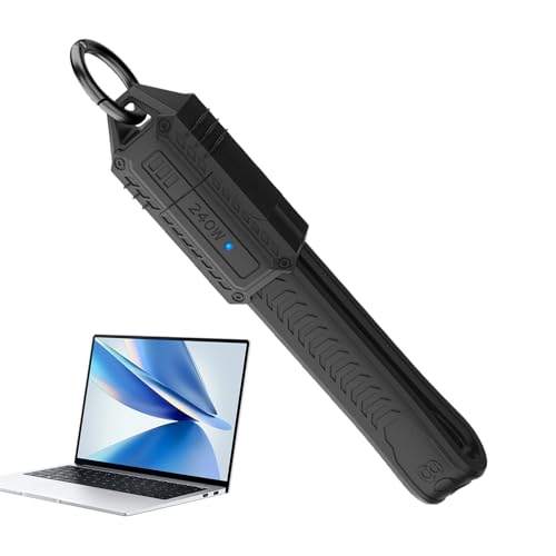 Jubilofex -Kabel - 240W Kurz USB C Kabel,4-in-1 Adapter und Ladekabel mit staubdichter Abdeckung und 80Gbps Verlängerung für Reise Büro Innenbereich Lehrer Auto Außenbereich und Studenten von Jubilofex