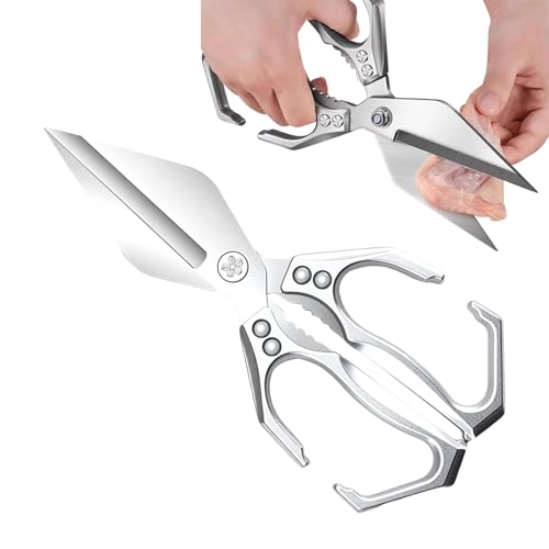 Jubilofex Küchenschere Für Lebensmittel | Küchen Schere Zur Lebensmittelverarbeitung Beim Kochen | Ergonomische Küchenwerkzeug Für Truthahn Hühnerknochen Meeresfrüchte von Jubilofex